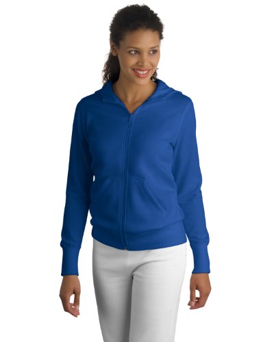 Sport Tek Women's Full-Zip Hooded Fleece Jacket, Royal, X-Small Sport Tek Women's Full-Zip Hooded Fleece Jacket, Royal, X-Small