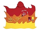 Kidorable Fireman Toddler Towel, Red, 3-6 Years