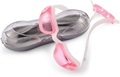 Kids Swim Goggles,Use Anti-fog &amp; Uv Proof Lens - Watertight - Easily Adjustable Straps With Quick Release Technology For Tangle Free Hair - Soft Nose Piece - Free Premium Protective Case(pink)
