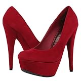 Topgun01 Ultra Platform High Heel Pumps RED