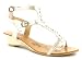 Womens/Ladies Gold Wedged Fashion Gladiator Sandal - Gold - UK 3-9