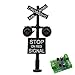 JTD1507RP 1 Set N Scale Railroad Train/Track Crossing Sign 2 Heads LED Made + Circuit Board Flasher-Flashing Red Train Stop on red Signal Lights Decoration and Party