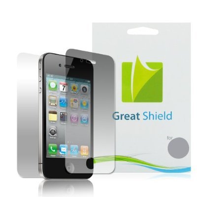 GreatShield Ultra Anti-Glare (Matte) Clear Screen Protector Film for Apple iPhone 4 / iPhone 4S AT&T, Verizon, Sprint Version (3-Pack + 1 Bonus Back Film)