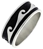 5/16 (8 mm) Sterling Silver Hand Made Wave Ring