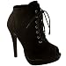 Damen Stiefel High Heel Pumps Wildleder Look- Schwarz - 41 Damen Stiefel High Heel Pumps Wildleder Look- Schwarz - 41