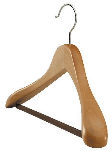 Wood Hangers - 12 set - Each Set of Hangers Sold Separately (Natural) (17.5