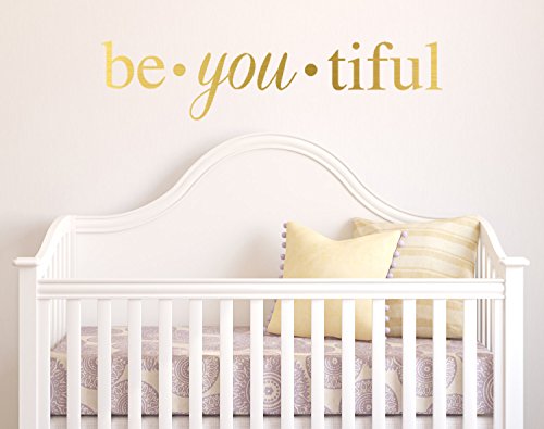 Be-YOU-tiful Vinyl Wall Decal Quote Wall Art (Multiple sizes available)