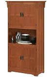 Craftsman Cupboard 2-shelf Dark Oak