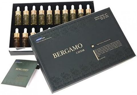 Karmart Bergamo High Caviar Potency & Vitamin C Ampoule 1 Set 20Pcs. Anti Aging, Wrinkle,Freckle and Dark Spots Best Seller of Thailand