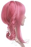 Pink Anime Cosplay Costume Wig w/ Curly Pigtails