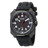 Wenger Men`s 72424 AeroGraph Cockpit Black PVD Rubber Strap Watch
