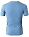H2H Mens Casual Slim Fit Short Sleeve Crew-Neck Solid Color T-Shirts Sky US S/Asia M (KMTTS0380)