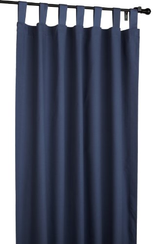 Fireside Tab Top 160-Inch-by-84-Inch Patio Door Thermal Insulated Drapes, Blue
