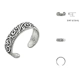Sterling Silver Vines and Hearts Toe Ring