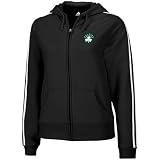 Boston Celtic Jackets : adidas Boston Celtic Ladies Black Full Court Full Zip Hoody Sweatshirt