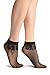 LissKiss Black With Wine Leaves Socks Ankle High - Socks