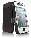 iSkin Tough Silicone Protective Skin Case for Apple iPhone 4 / 4G HD - White / Brown