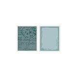 Sizzix Texture Fades Embossing Folders 2PK - Distressed Frame & Postal Set [͢����]