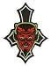 Strephon Artist Patch - 3.5 Devil Head on Satan Cross