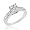Diamond Square Frame Engagement Ring 1/2ctw - Size 6