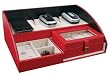 "Amelia" Mele & Co. Faux Leather Electronic Charging Station in Red