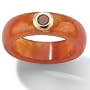 Jade/Garnet 14k Gold Ring