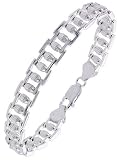 Sterling Silver Italian Binario ( BAR ) Bracelet 8