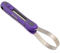 Deshedding Tool by Hertzko - Blade Can Be Used Either Looped or Straight - Coarse and Fine Teeth for Long and Short Coats - Removes Dead Hair and Reduces Shedding Drastically
