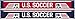 Official United States National Team Soccer Scarf- Split Crest Scarf, One Size, Red