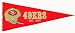San Francisco 49ers Medium Throwback Pennant