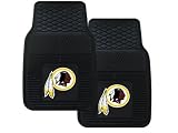 A Set of 2 NFL Universal Fit Front All-Weather Floor Mats - Washington Redskins
