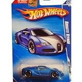 Hot Wheels 2010-160 Blue Bugatti Veyron Hot Auction 1:64 Scale