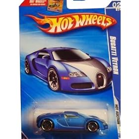 Hot Wheels 2010-160 Blue Bugatti Veyron Hot Auction 1:64 Scale