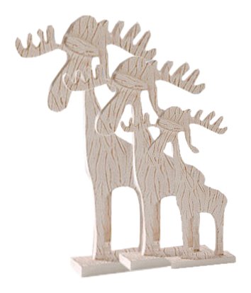 Happy People 44515 - TIB Holz-Figur Rentier mit M&uuml;tze