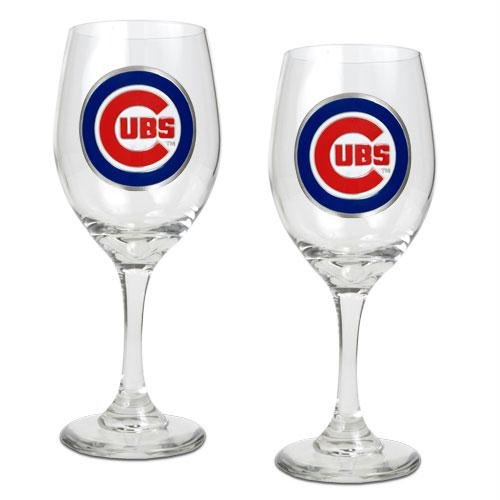 MLB Chicago Cubs 14-Ounce Wine Glass (Set of Two)