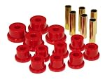 Prothane 17-1002 Red Spring Eye and Aftermarket Shackle Bushing Kit