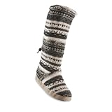 Mukluks Women's Fair Isle Turn-Cuff Slipper Socks