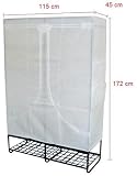 Doppelt Faltschrank Kleiderschrank Schrank faltbar 115 x 45 x 172 cm