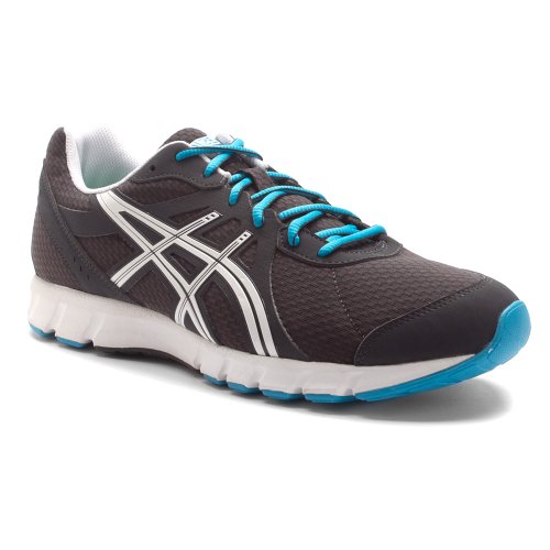 ASICS Men's Rush33 Running Shoe,Carbon/White/Neon Blue,12 M US On Sale
