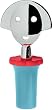 A di Alessi Anna Stop 2 Wine Stopper, Blue