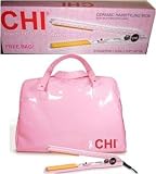410uYg1xJOL. SL160  CHI 1 Breast Cancer Awareness Flat Iron with Bag by Farouk