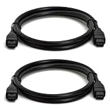 3-Foot IEEE-1394 9-Pin to 9-Pin FireWire 800/800 Cable Black - Pack of TWO