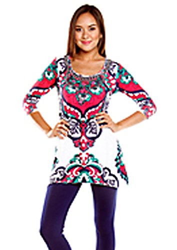 Joyous & Free – Ultra Pink, Sleeveless Tunic Sweetheart Collar & Side Pleats