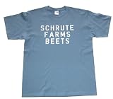 The Office Schrute Farms Beets Adult Short Sleeve T-shirt (White, Grey, Red, Blue, Pink, Khaki in Sizes Small-5XL)