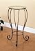Antique Gold Finish Curved Accented Feet Plant Stand W/glass Top