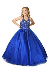 Girls Crystals Beaded Crystal Lace  Tulle  Ball Gown Pageant Dress/Party Dress 