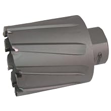 Jancy Slugger Carbide-Tipped Annular Cutter, Uncoated (Bright) Finish, M18 x 1.5 Threaded Shank, 2" Depth