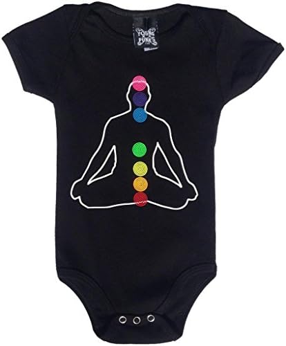 YoungPunks Baby Chakras Onesie 12-18 Months Black