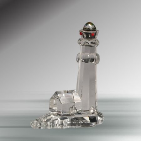 Crystal Lighthouse (Medium Size), 3.14 Inches, Handcrafted Figurine