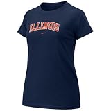 Nike Illinois Fighting Illini Navy Blue Ladies Arch Crew T-shirt